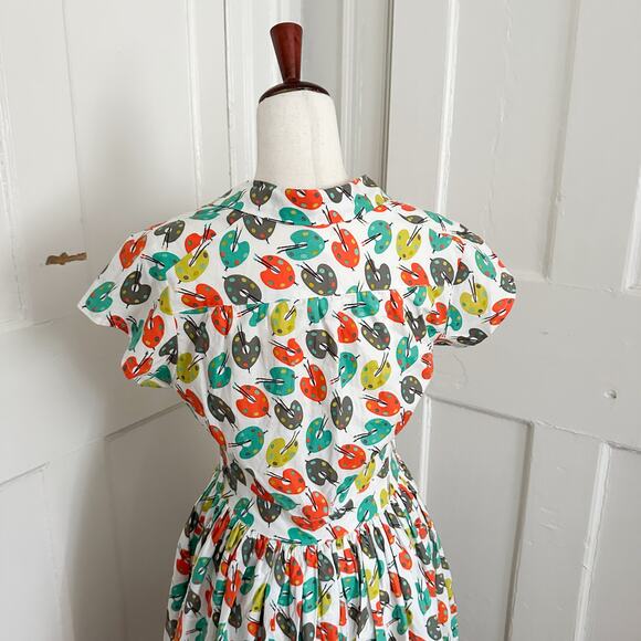 Bernie Dexter Artist Paint Palette Pin-Up Dress, Size Medium - Picture 5 of 7